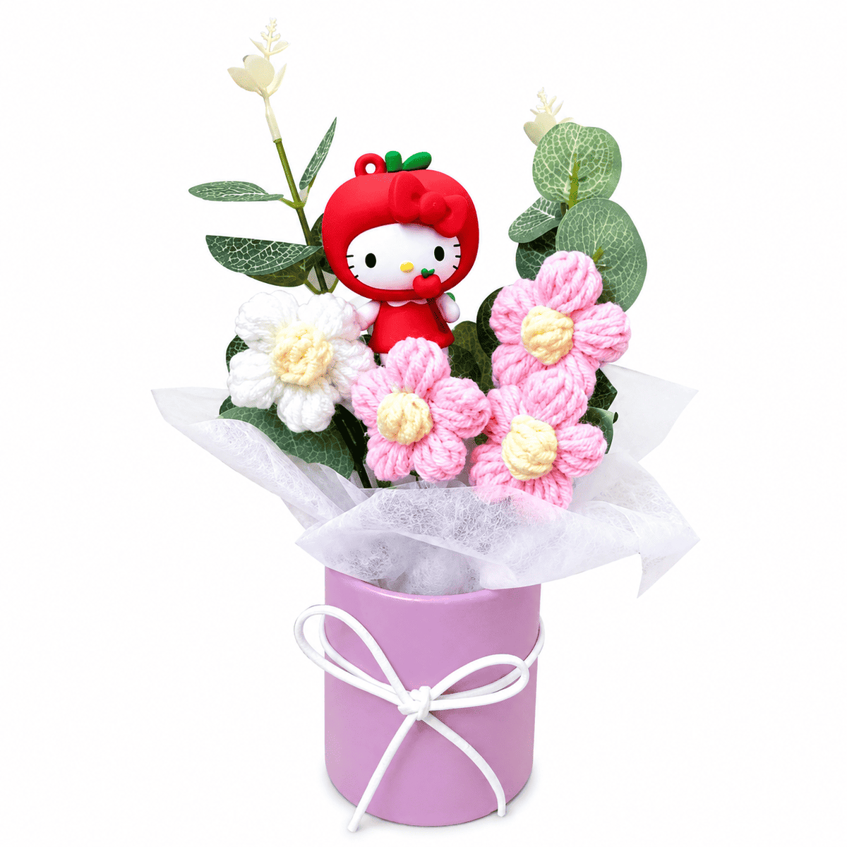 Hello Kitty Crochet Flower Bouquet