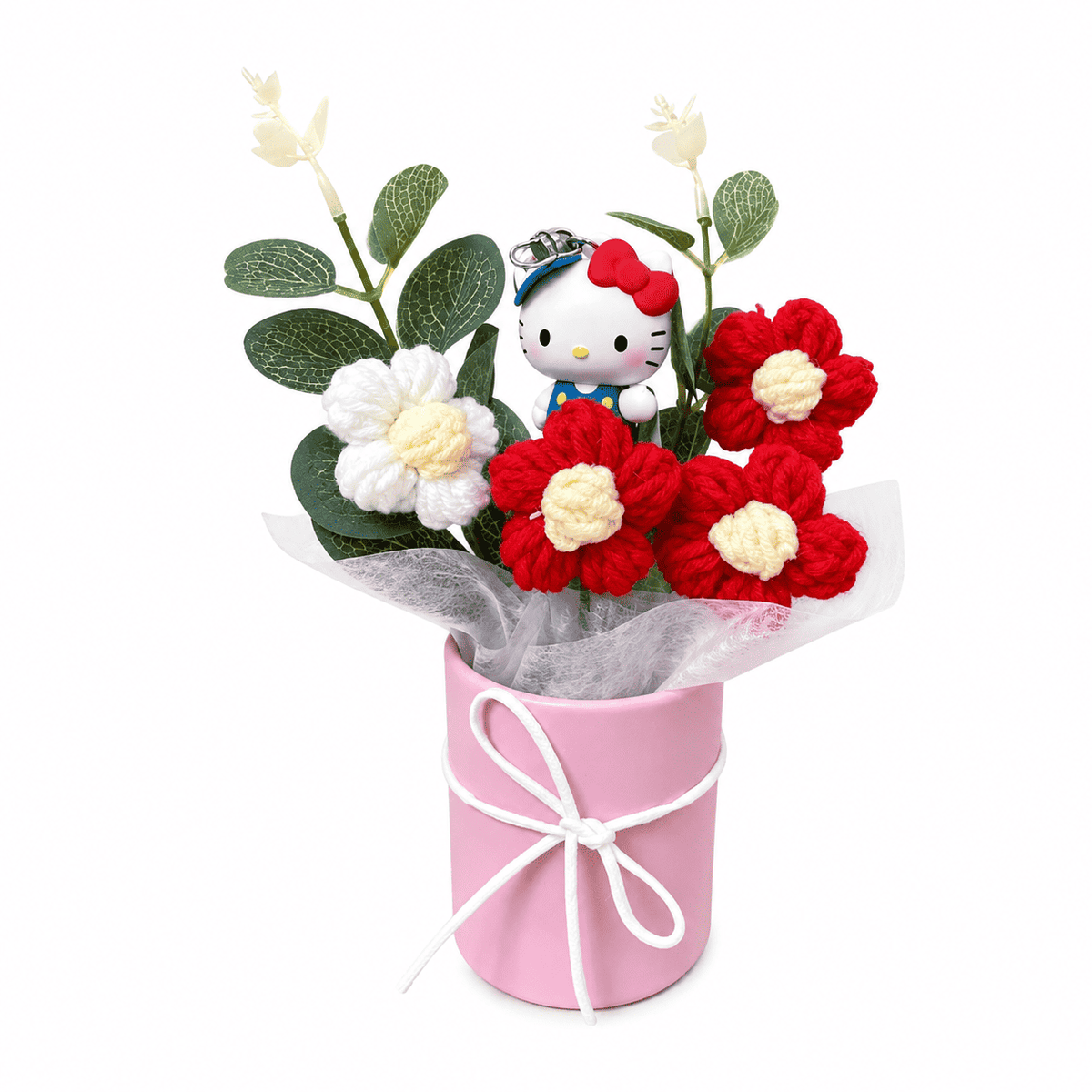 Hello Kitty Crochet Flower Bouquet