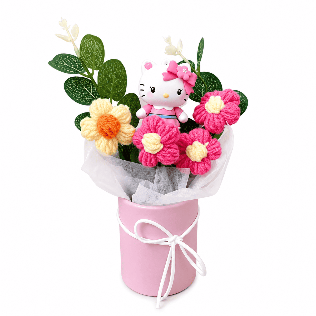 Hello Kitty Crochet Flower Bouquet