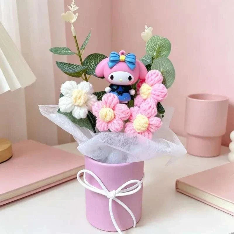Hello Kitty Crochet Flower Bouquet
