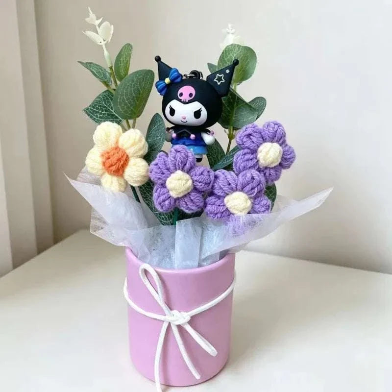 Hello Kitty Crochet Flower Bouquet