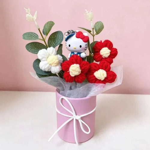 Hello Kitty Crochet Flower Bouquet