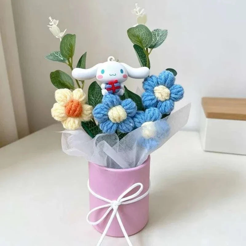 Hello Kitty Crochet Flower Bouquet