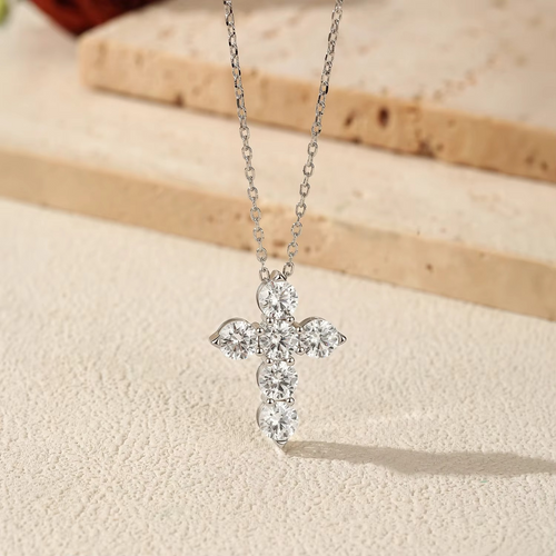 Sterling Sliver Luxury Elegant Cross Pendant Necklaces